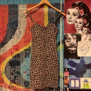 Divided H&M Y2K Cheetah Print Bodycon Dress